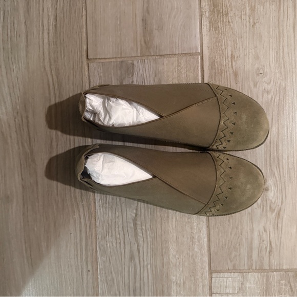 Olive Green Women's Slip-On Shoes - Picture 5 of 5